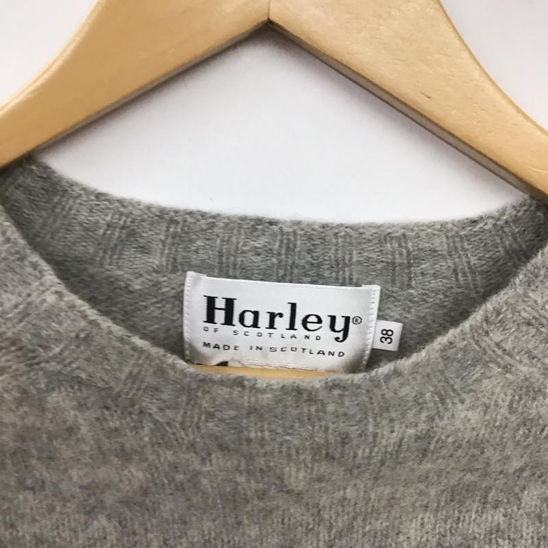ハーレー HARLEY ニット、セーター 長袖 17-080-410-0047-3-0 ウール クルーネック 38 無地 灰 / グレー / gray レディース USED 古着 中古 10152852