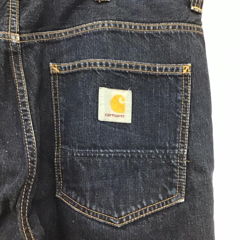 カーハート Carhartt パンツ デニム、ジーンズ デニムパンツ スリムパンツ カジュアルパンツ ストレッチパンツ 32インチ ロゴ、文字 インディゴ / インディゴ / Indigo メンズ USED 古着 中古 10152863