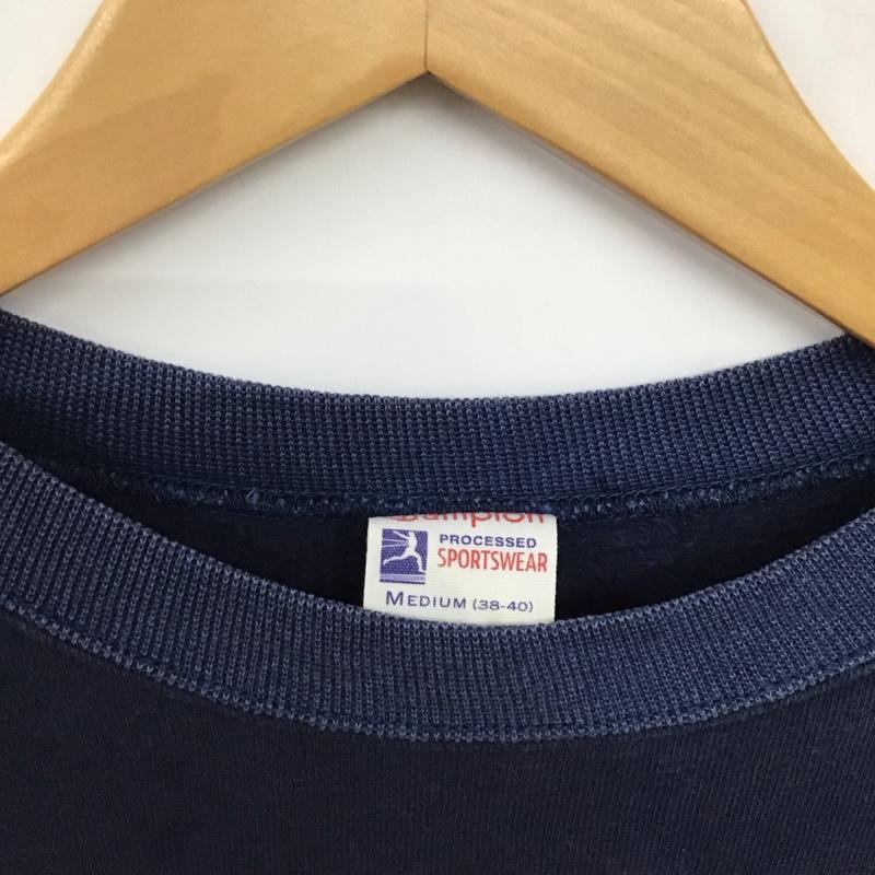 チャンピオン Champion トレーナー 長袖 CW-G014 スウェット 裏起毛 M ロゴ、文字 紺 / ネイビー / navy レディース USED 古着 中古 10152864