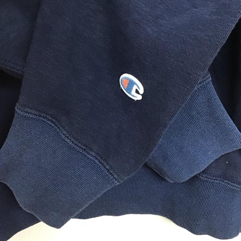 チャンピオン Champion トレーナー 長袖 CW-G014 スウェット 裏起毛 M ロゴ、文字 紺 / ネイビー / navy レディース USED 古着 中古 10152864