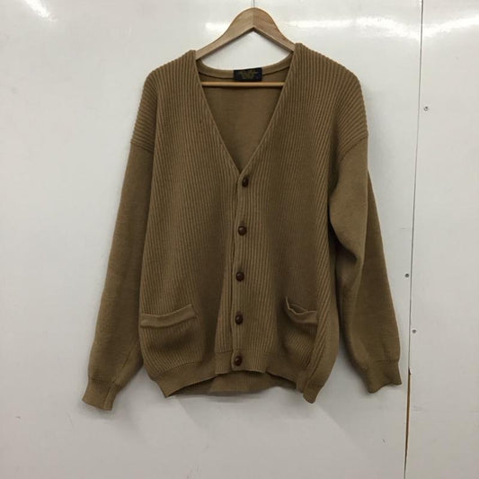 ブルックスブラザーズ BROOKS BROTHERS カーディガン 長袖 長袖ニットカーディガン 前ボタン ノーカラー M 無地 キャメル / キャメル / メンズ USED 古着 中古 10152865