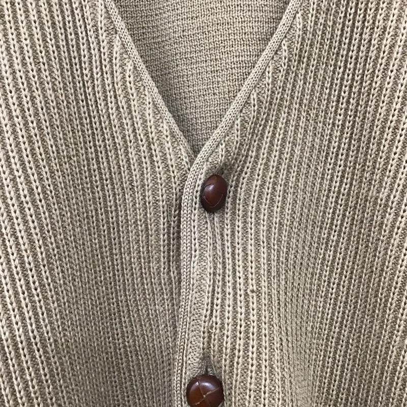 ブルックスブラザーズ BROOKS BROTHERS カーディガン 長袖 長袖ニットカーディガン 前ボタン ノーカラー M 無地 キャメル / キャメル / メンズ USED 古着 中古 10152865