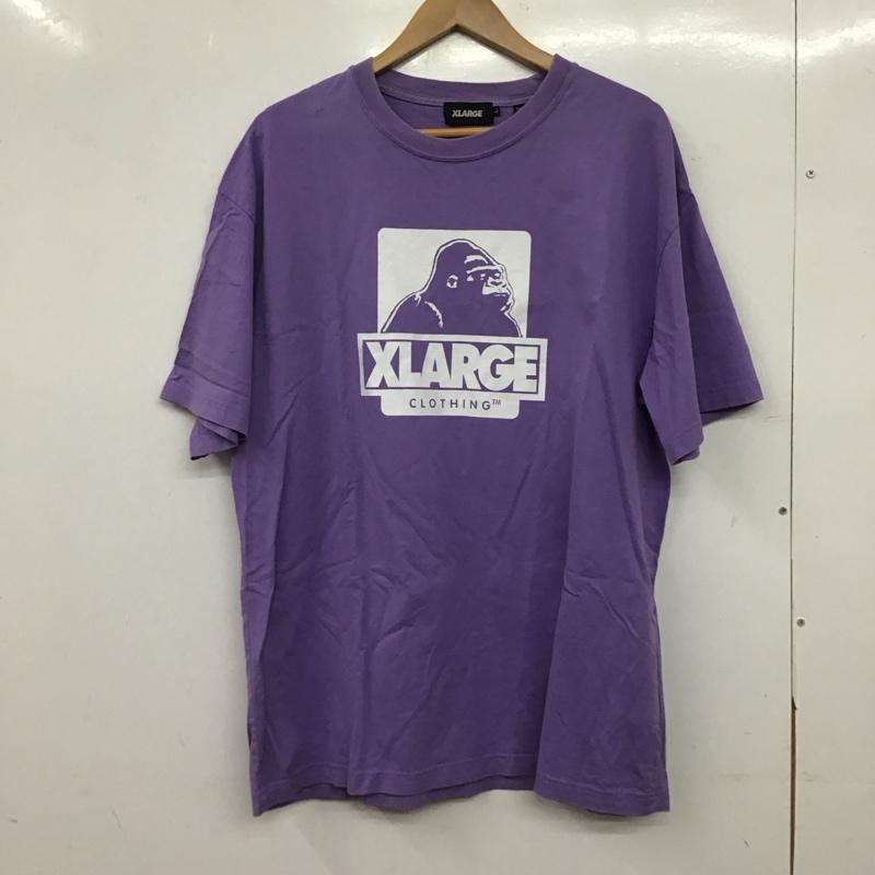 エクストララージ XLARGE Tシャツ 半袖 半袖カットソー プリントTシャツ クルーネックカットソー L プリント 紫 / パープル / purple メンズ USED 古着 中古 10152866