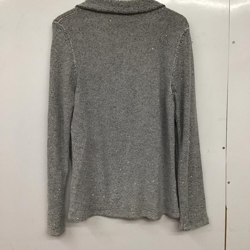 古着 USED カーディガン 長袖 Blue bianco スパンコール ニットジャケット 無地 白 / ホワイト / white X 黒 / ブラック / black レディース USED 古着 中古 10152867