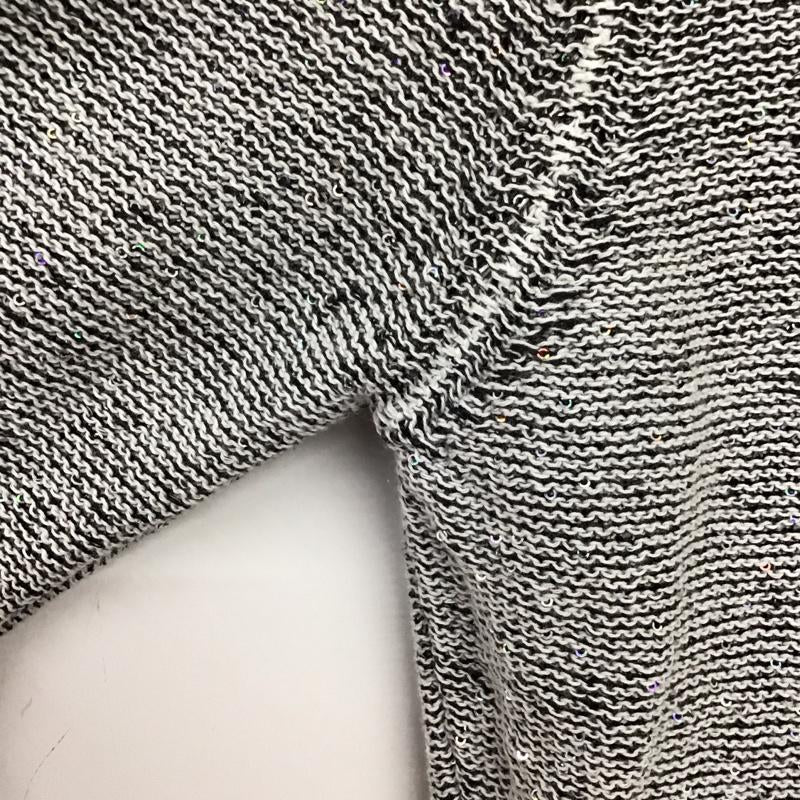 古着 USED カーディガン 長袖 Blue bianco スパンコール ニットジャケット 無地 白 / ホワイト / white X 黒 / ブラック / black レディース USED 古着 中古 10152867