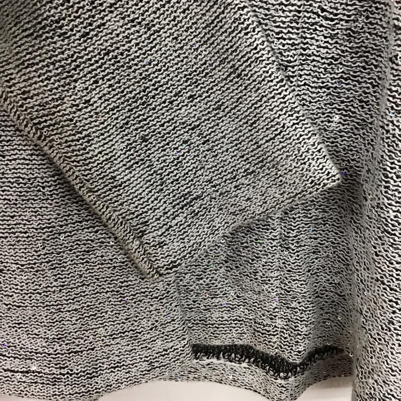 古着 USED カーディガン 長袖 Blue bianco スパンコール ニットジャケット 無地 白 / ホワイト / white X 黒 / ブラック / black レディース USED 古着 中古 10152867