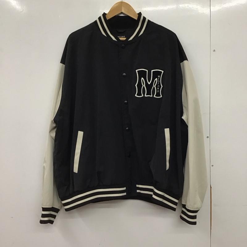 ビームス ハート BEAMS HEART ジャケット、上着 ジャンパー、ブルゾン スカジャン 前ボタンジャケット アウター L ロゴ、文字 黒 / ブラック / black メンズ USED 古着 中古 10152868