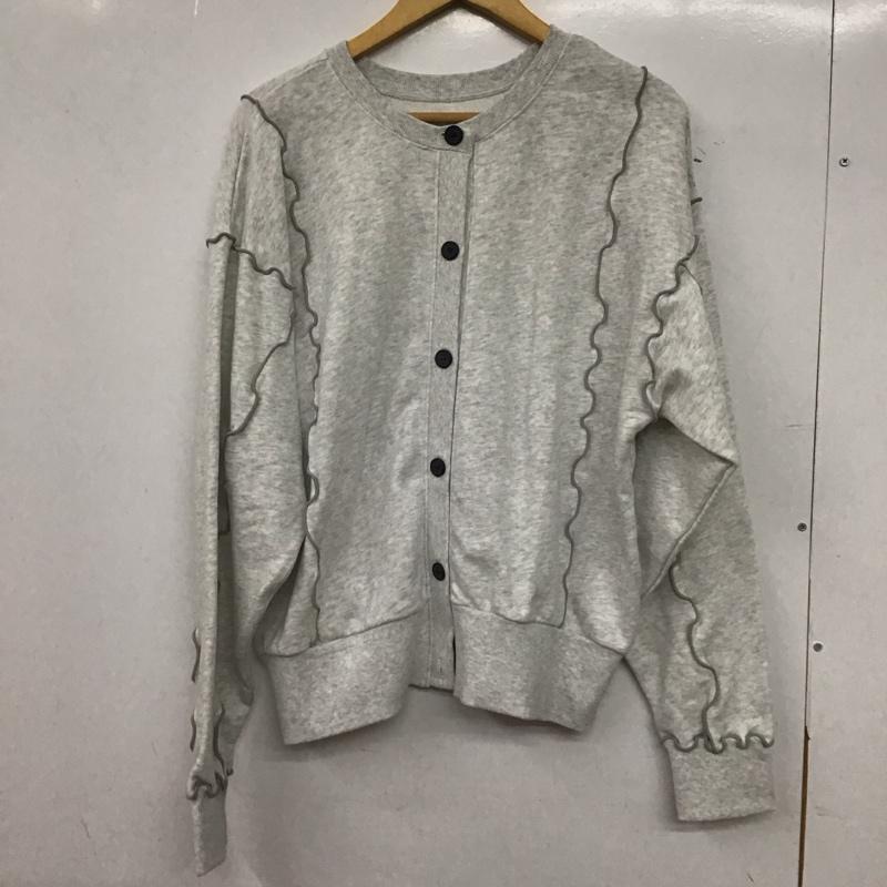 フリークスストア FREAK S STORE カーディガン 長袖 243-3221 配色メロー カーディガン 前後2way スウェット FREE 無地 灰 / グレー / gray レディース USED 古着 中古 10152871