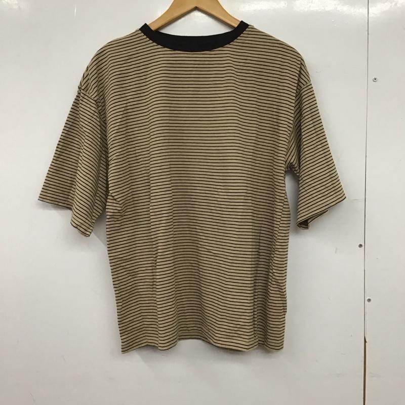 ディスコート Discoat Tシャツ 半袖 DCZ1051306A0004 ビッグ半袖T M ボーダー柄 黒 / ブラック / black X ベージュ / ベージュ / beige レディース USED 古着 中古 10152873