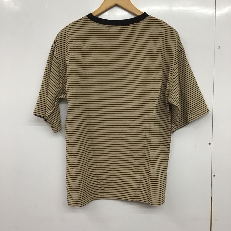 ディスコート Discoat Tシャツ 半袖 DCZ1051306A0004 ビッグ半袖T M ボーダー柄 黒 / ブラック / black X ベージュ / ベージュ / beige レディース USED 古着 中古 10152873