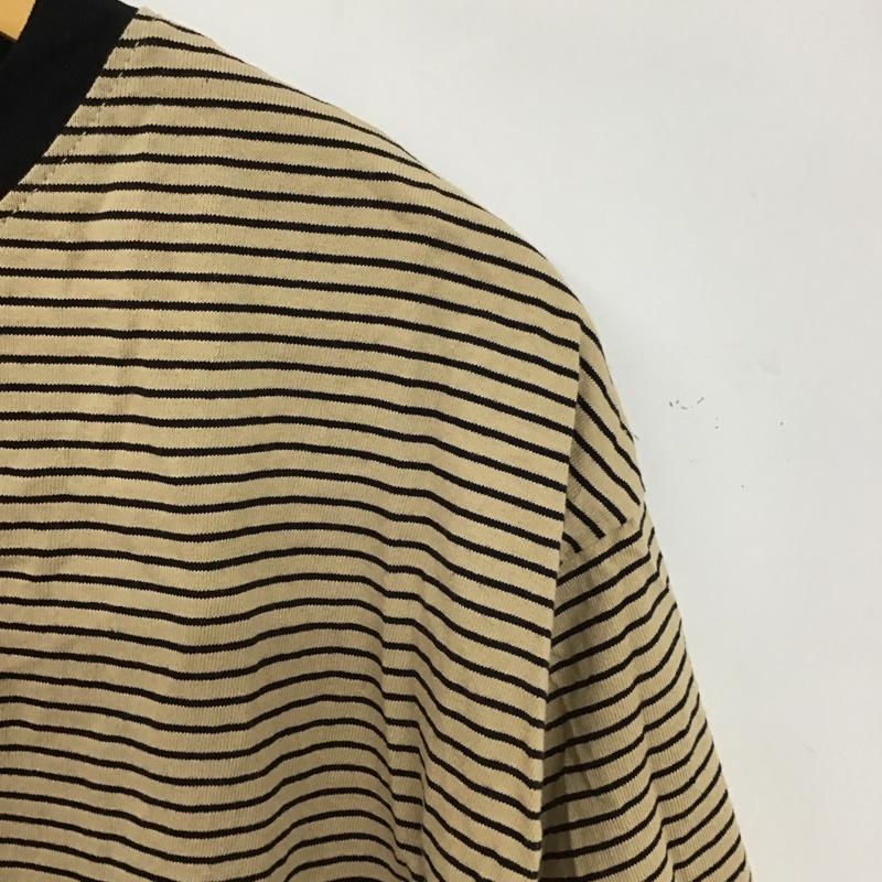 ディスコート Discoat Tシャツ 半袖 DCZ1051306A0004 ビッグ半袖T M ボーダー柄 黒 / ブラック / black X ベージュ / ベージュ / beige レディース USED 古着 中古 10152873