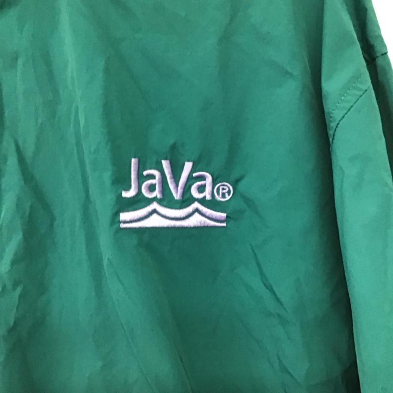 ジャバ Java ジャケット、上着 ジャンパー、ブルゾン jv1110085 配色ナイロンハーフジップ プルオーバー L ロゴ、文字 緑 / グリーン / green X 紫 / パープル / purple レディース USED 古着 中古 10152875