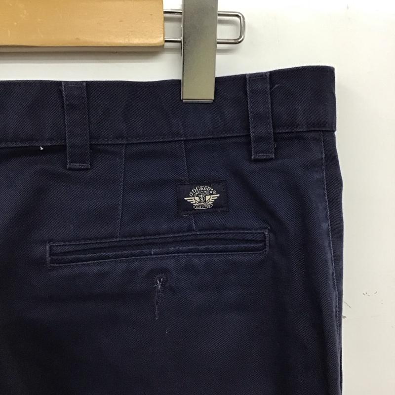 ドッカーズ DOCKERS パンツ チノパン チノパン ワイドパンツ カジュアルパンツ 32インチ ロゴ、文字 紺 / ネイビー / navy メンズ USED 古着 中古 10152876