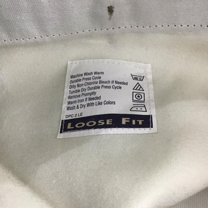 ドッカーズ DOCKERS パンツ チノパン チノパン ワイドパンツ カジュアルパンツ 32インチ ロゴ、文字 紺 / ネイビー / navy メンズ USED 古着 中古 10152876