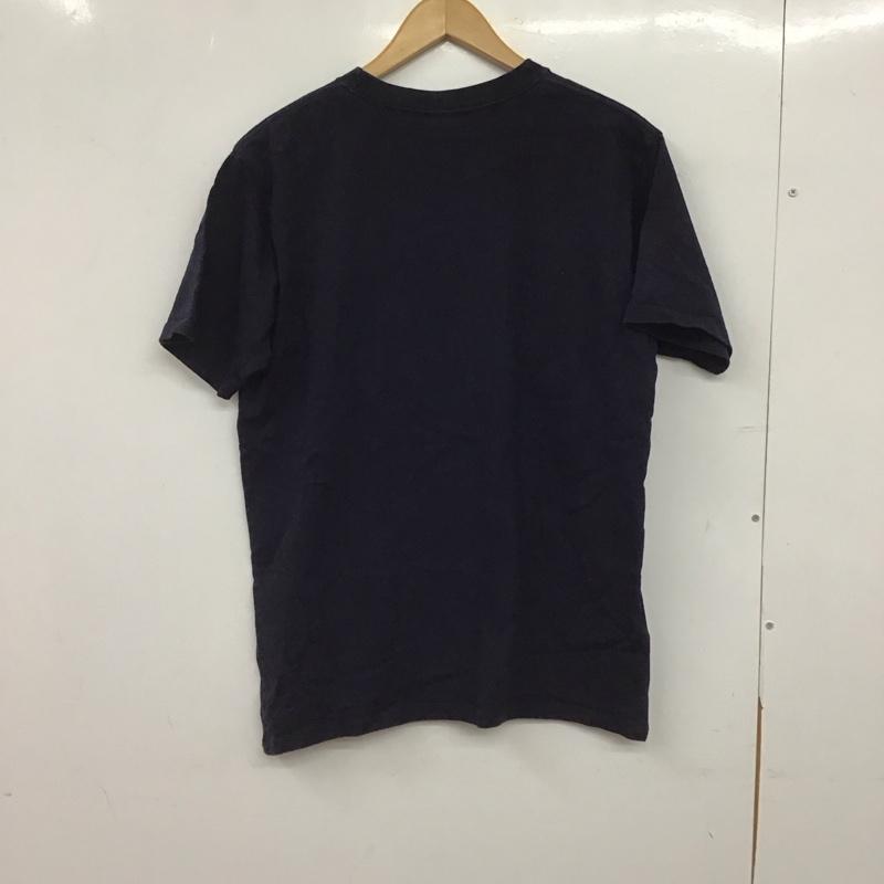 ブルーブルー BLUE BLUE Tシャツ 半袖 半袖カットソー プリントTシャツ クルーネックカットソー L ロゴ、文字 紺 / ネイビー / navy メンズ USED 古着 中古 10152883