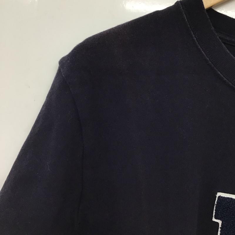 ブルーブルー BLUE BLUE Tシャツ 半袖 半袖カットソー プリントTシャツ クルーネックカットソー L ロゴ、文字 紺 / ネイビー / navy メンズ USED 古着 中古 10152883