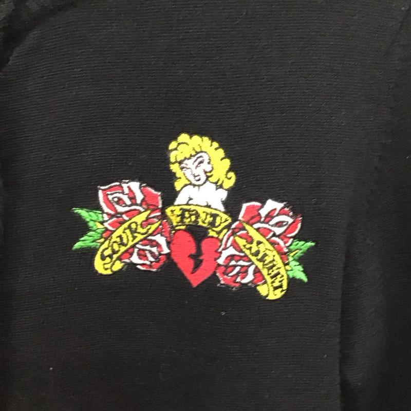 サボイクロージング SAVOYCLOTHING カーディガン 長袖 SVY-KN018 クルーネック S 刺繍 黒 / ブラック / black レディース USED 古着 中古 10152886