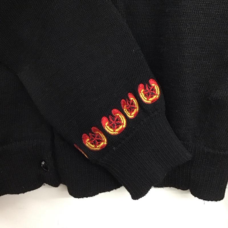 サボイクロージング SAVOYCLOTHING カーディガン 長袖 SVY-KN018 クルーネック S 刺繍 黒 / ブラック / black レディース USED 古着 中古 10152886