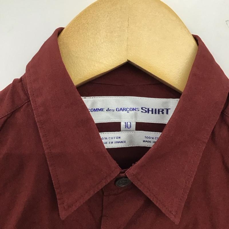 コムデギャルソンシャツ COMME des GARCONS SHIRT シャツ、ブラウス 長袖 長袖シャツ 無地シャツ カラーシャツ 無地 えんじ / ワインレッド / dark red ボーイズ USED 古着 中古 10152887
