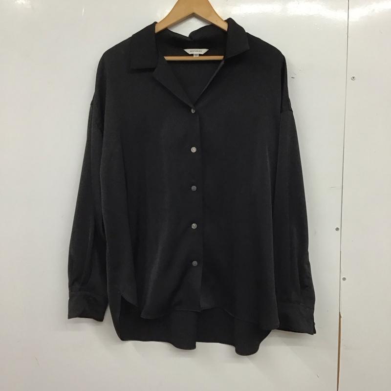 マウジー MOUSSY シャツ、ブラウス 長袖 010DSS30-1440 サテンシャツ FREE 無地 黒 / ブラック / black レディース USED 古着 中古 10152889