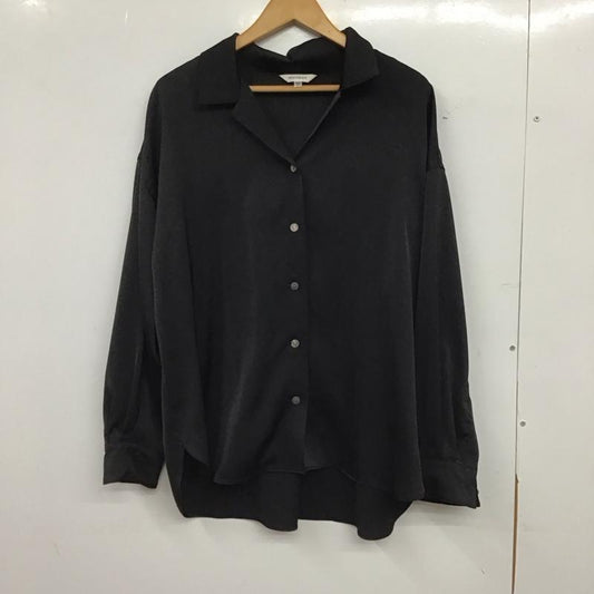 マウジー MOUSSY シャツ、ブラウス 長袖 010DSS30-1440 サテンシャツ FREE 無地 黒 / ブラック / black レディース USED 古着 中古 10152889