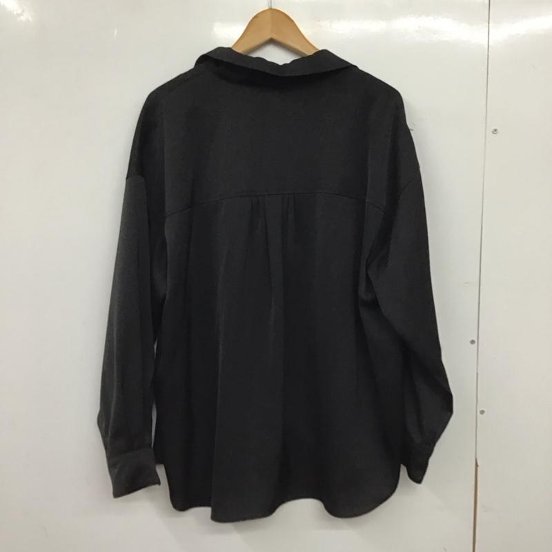 マウジー MOUSSY シャツ、ブラウス 長袖 010DSS30-1440 サテンシャツ FREE 無地 黒 / ブラック / black レディース USED 古着 中古 10152889