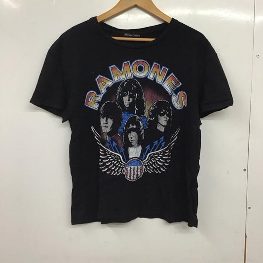 ザラ ZARA Tシャツ 半袖 1277 021 800 RAMONES バンドT L プリント 黒 / ブラック / black レディース USED 古着 中古 10152896