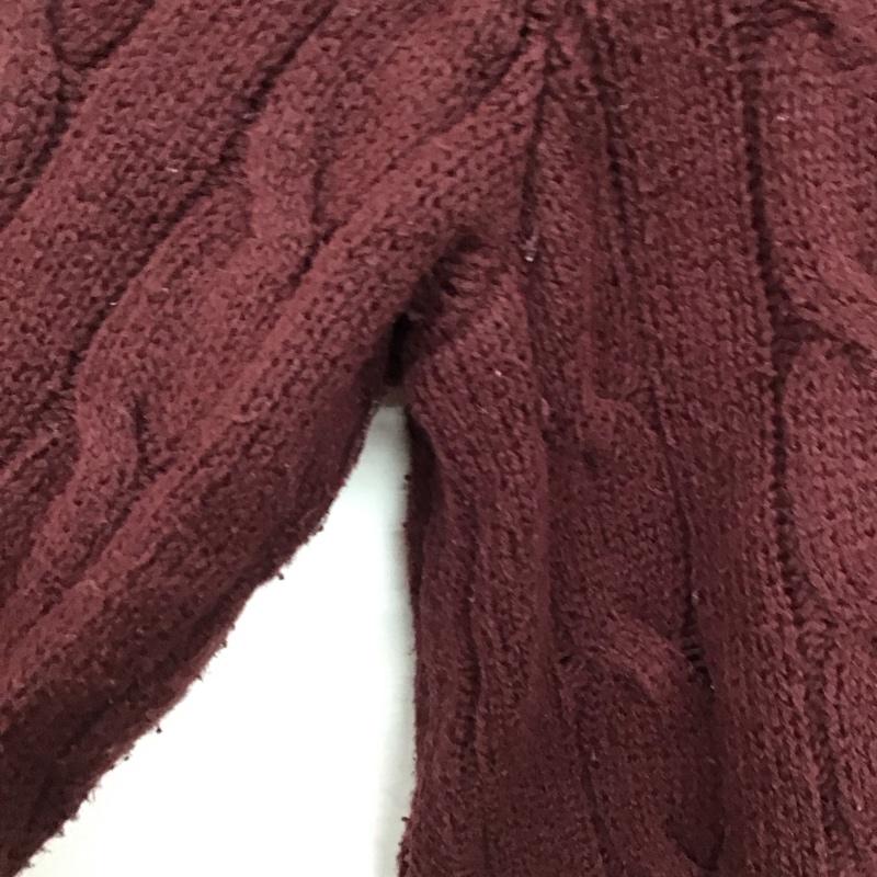 ポロラルフローレン POLO RALPH LAUREN ニット、セーター 長袖 長袖ニットカットソー クルーネック セーター M ロゴ、文字 えんじ / ワインレッド / dark red メンズ USED 古着 中古 10152897