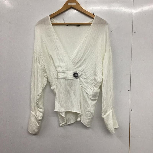 ザラ ZARA カットソー 長袖 1165 157 251 カシュクール L 無地 オフホワイト / オフホワイト / レディース USED 古着 中古 10152898
