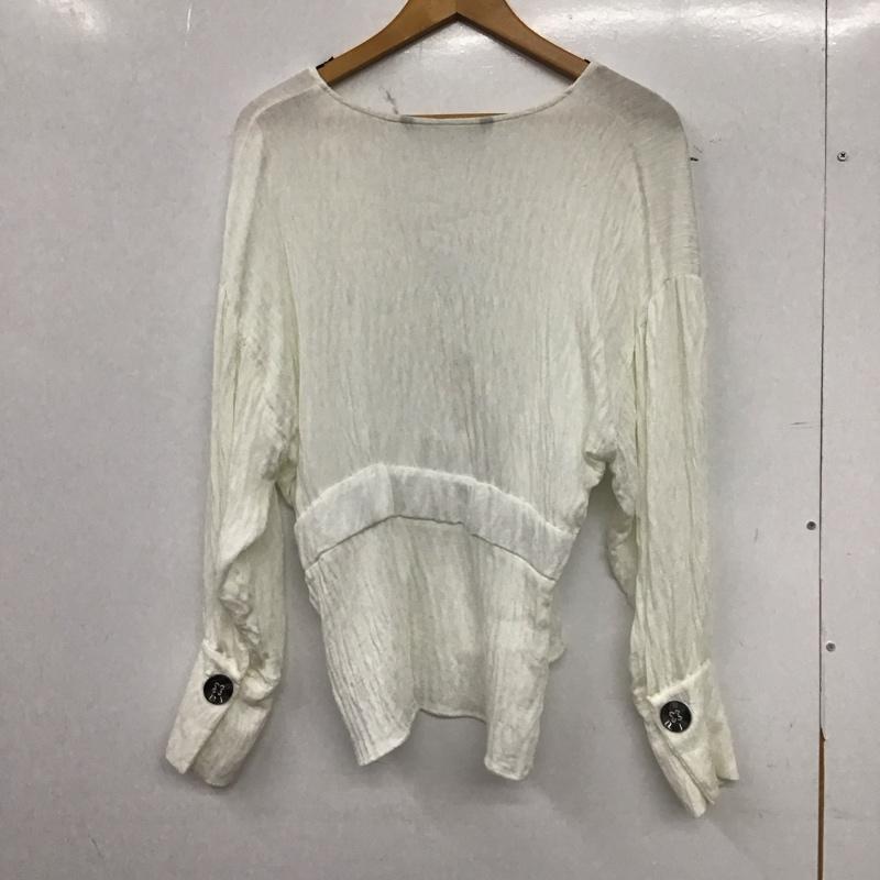 ザラ ZARA カットソー 長袖 1165 157 251 カシュクール L 無地 オフホワイト / オフホワイト / レディース USED 古着 中古 10152898