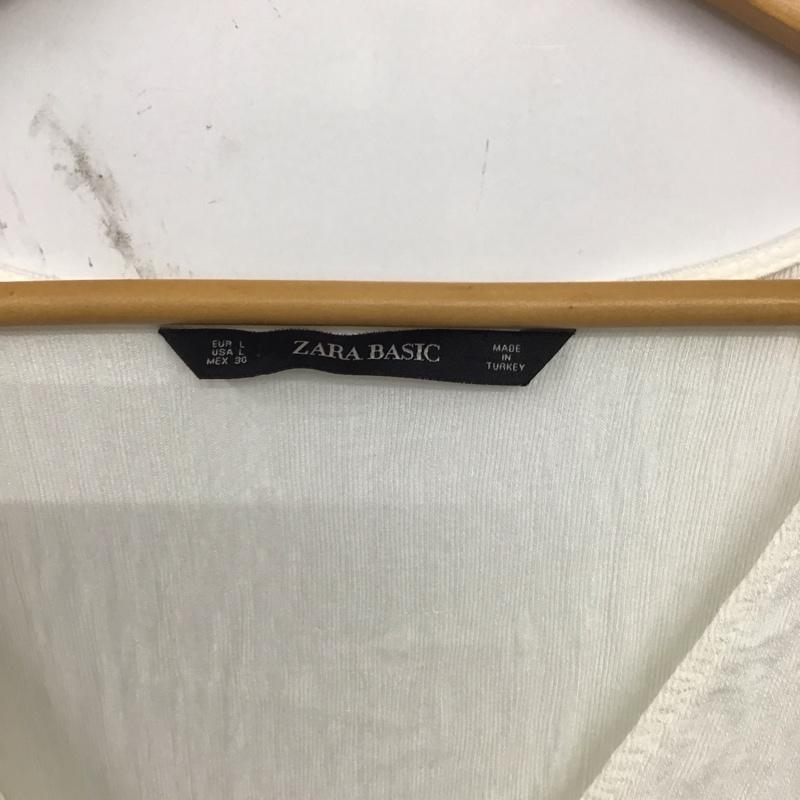 ザラ ZARA カットソー 長袖 1165 157 251 カシュクール L 無地 オフホワイト / オフホワイト / レディース USED 古着 中古 10152898