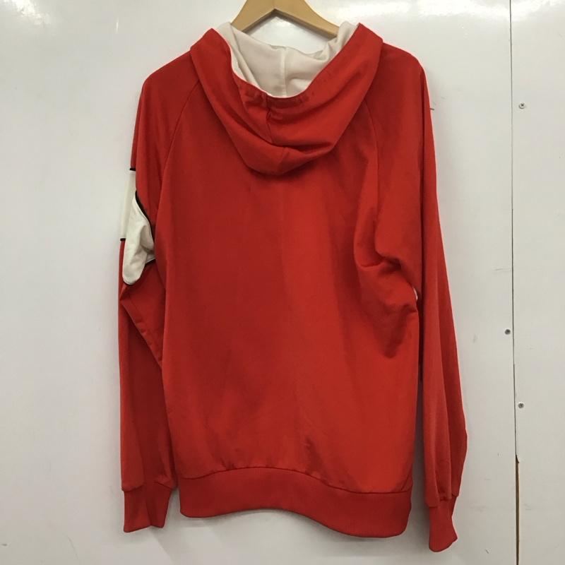 アディダス adidas パーカー 長袖 長袖パーカー プルオーバーパーカー ジャージ 0 ロゴ、文字 赤 / レッド / red メンズ USED 古着 中古 10152899