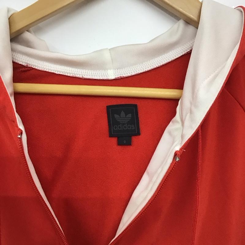 アディダス adidas パーカー 長袖 長袖パーカー プルオーバーパーカー ジャージ 0 ロゴ、文字 赤 / レッド / red メンズ USED 古着 中古 10152899