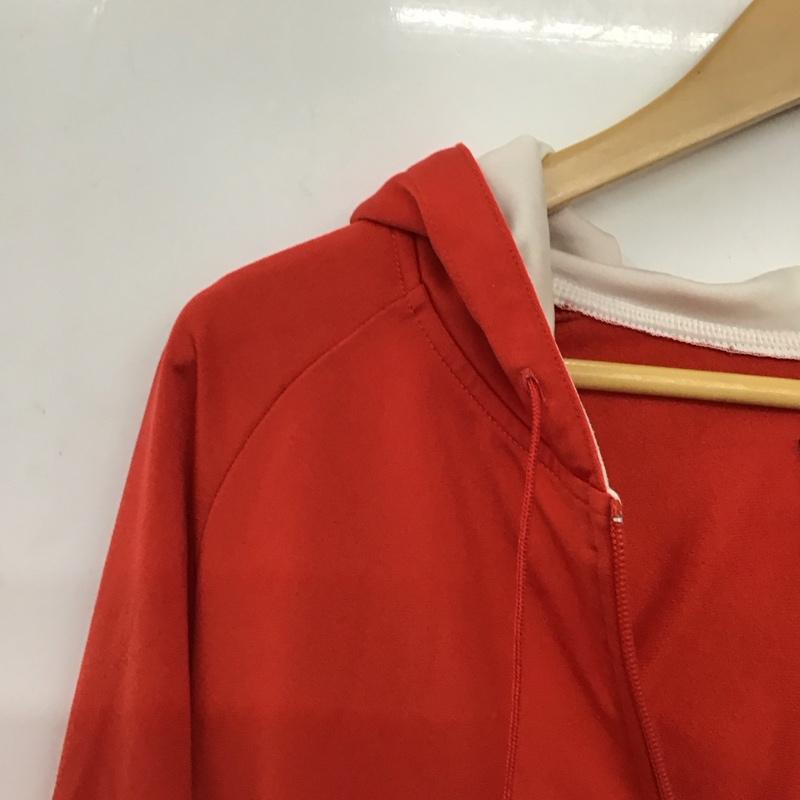 アディダス adidas パーカー 長袖 長袖パーカー プルオーバーパーカー ジャージ 0 ロゴ、文字 赤 / レッド / red メンズ USED 古着 中古 10152899