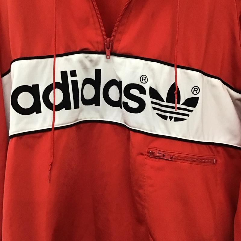 アディダス adidas パーカー 長袖 長袖パーカー プルオーバーパーカー ジャージ 0 ロゴ、文字 赤 / レッド / red メンズ USED 古着 中古 10152899