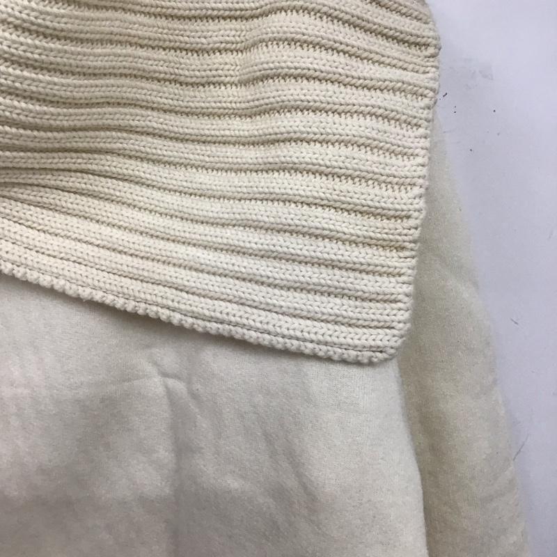 ザラ ZARA トレーナー 長袖 5644 468 712 ニット襟 裏起毛 L 無地 アイボリー / アイボリー / レディース USED 古着 中古 10152901