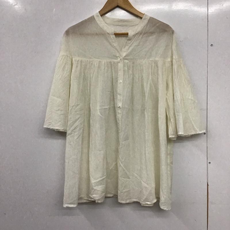 ローリーズファーム LOWRYS FARM シャツ、ブラウス 半袖 LF624037TK フレアスリーブ 前後着 2WAY シアーブラウス FREE 無地 アイボリー / アイボリー / レディース USED 古着 中古 10152905