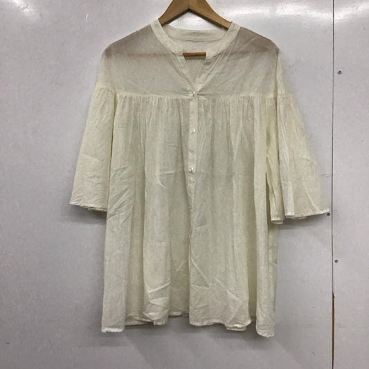 ローリーズファーム LOWRYS FARM シャツ、ブラウス 半袖 LF624037TK フレアスリーブ 前後着 2WAY シアーブラウス FREE 無地 アイボリー / アイボリー / レディース USED 古着 中古 10152905