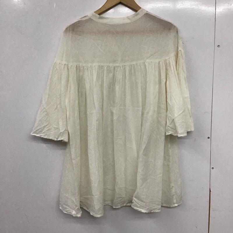 ローリーズファーム LOWRYS FARM シャツ、ブラウス 半袖 LF624037TK フレアスリーブ 前後着 2WAY シアーブラウス FREE 無地 アイボリー / アイボリー / レディース USED 古着 中古 10152905