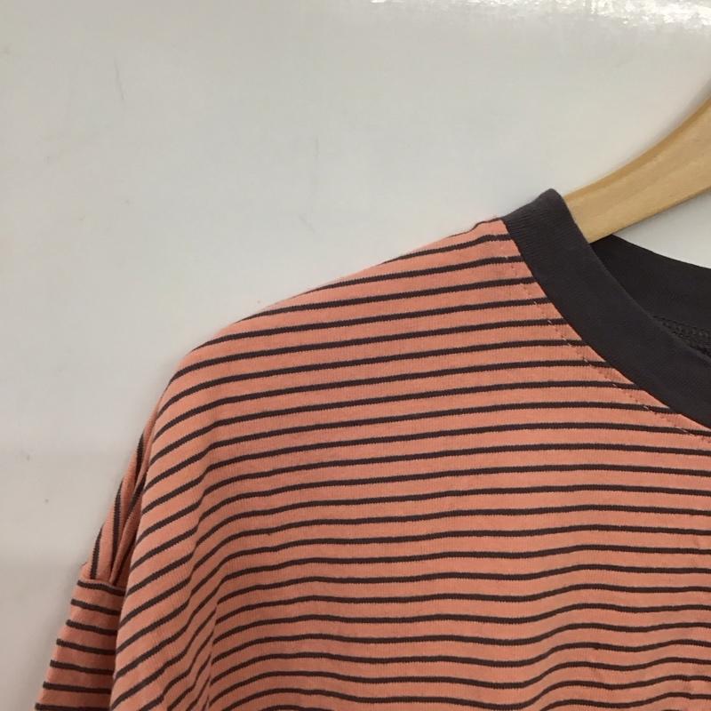 ディスコート Discoat Tシャツ 半袖 DCZ1051306A0004 ビッグ半袖T M ボーダー柄 灰 / グレー / gray X 桃 / ピンク / pink レディース USED 古着 中古 10152908