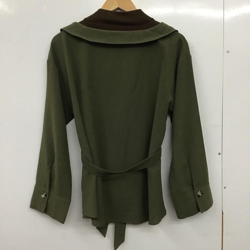 ムルーア MURUA シャツ、ブラウス 長袖 012050401201 タートルレイヤーボタンシャツ ドッキングデザイントップス FREE 無地 茶 / ブラウン / brown X カーキ / カーキ / khaki レディース USED 古着 中古 10152913