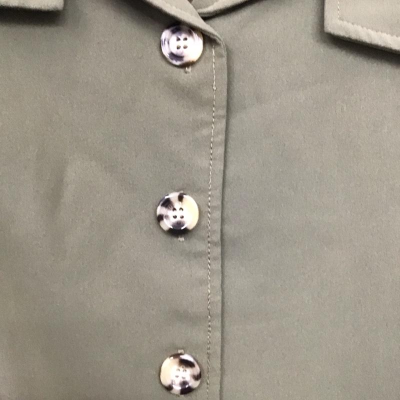 ムルーア MURUA シャツ、ブラウス 長袖 012050401201 タートルレイヤーボタンシャツ ドッキングデザイントップス FREE 無地 茶 / ブラウン / brown X カーキ / カーキ / khaki レディース USED 古着 中古 10152913
