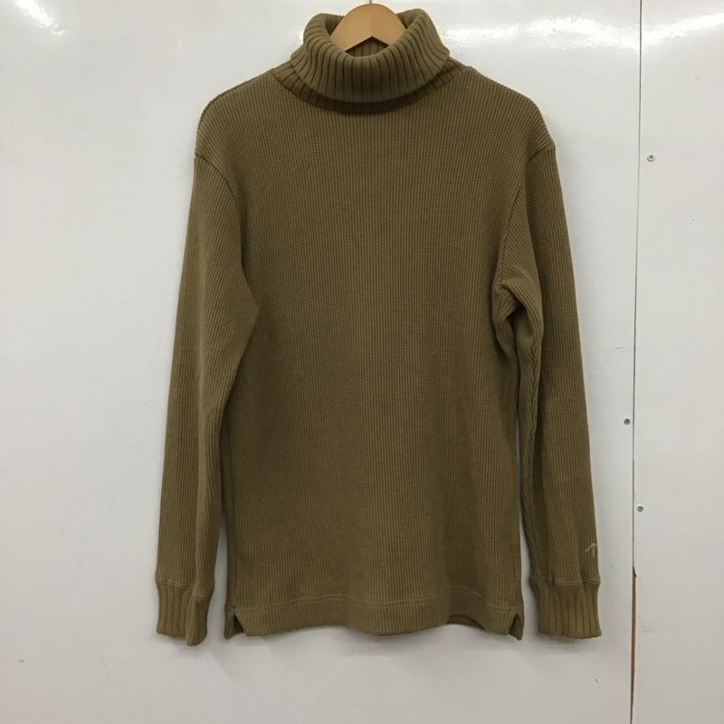 ナイジェルケーボン Nigel Cabourn ニット、セーター 長袖 長袖ニットカットソー タートルネック 48 無地 カーキ / カーキ / khaki メンズ USED 古着 中古 10152914