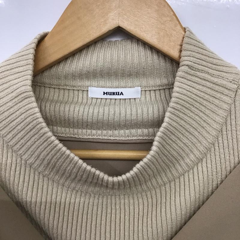 ムルーア MURUA シャツ、ブラウス 長袖 012050401201 タートルレイヤーボタンシャツ ドッキングデザイントップス FREE 無地 ベージュ / ベージュ / beige レディース USED 古着 中古 10152915