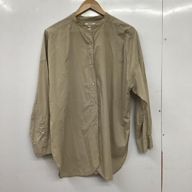 ニコアンド niko and... シャツ、ブラウス 長袖 S201DA02AD BIGスタンドシャツ M 無地 ベージュ / ベージュ / beige レディース USED 古着 中古 10152917