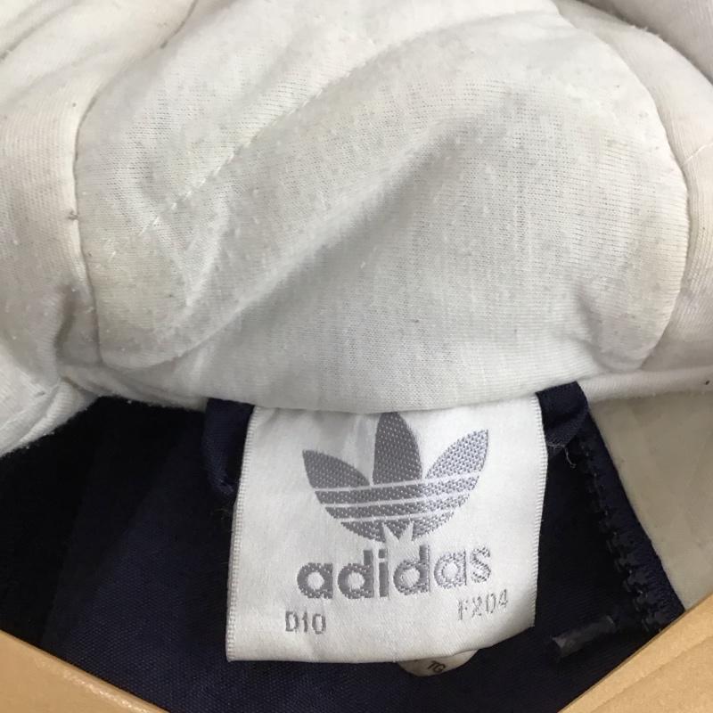 アディダス adidas ジャケット、上着 ジャンパー、ブルゾン ジップアップパーカー ナイロンパーカー 古着 XL ロゴ、文字 紺 / ネイビー / navy メンズ USED 古着 中古 10152920
