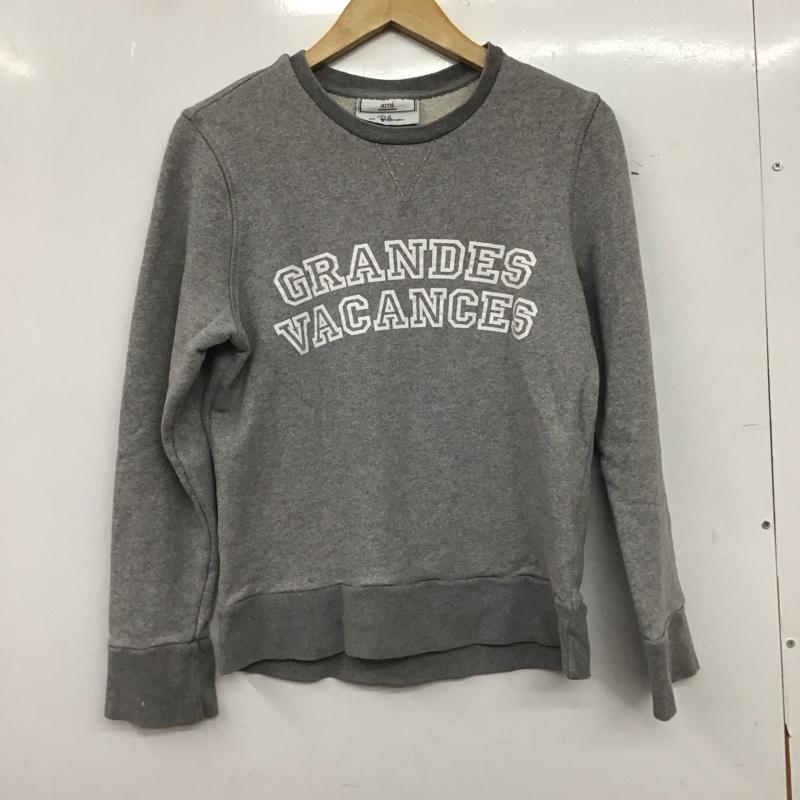 アミ ami トレーナー 長袖 AMI15SPM スウェット XS ロゴ、文字 灰 / グレー / gray レディース USED 古着 中古 10152921
