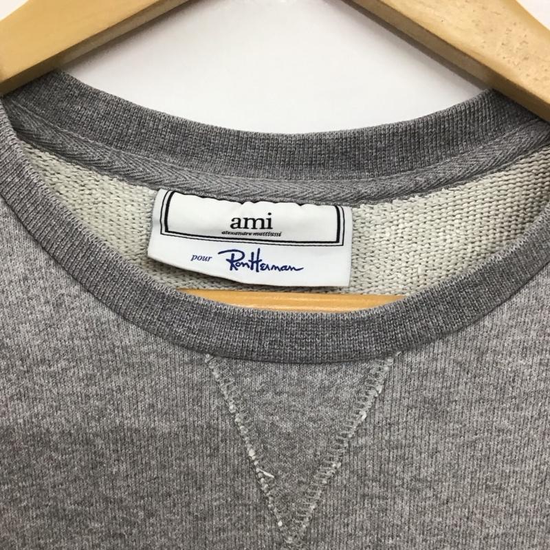アミ ami トレーナー 長袖 AMI15SPM スウェット XS ロゴ、文字 灰 / グレー / gray レディース USED 古着 中古 10152921