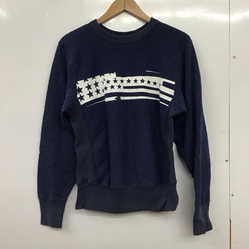 チャンピオン Champion トレーナー 長袖 C8-G011 スウェット S プリント 紺 / ネイビー / navy レディース USED 古着 中古 10152922