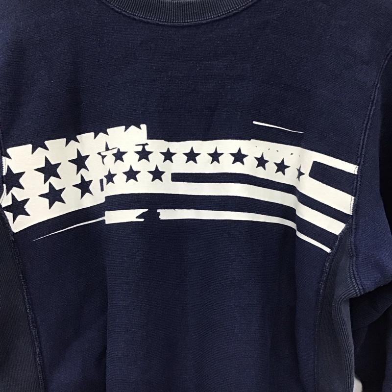 チャンピオン Champion トレーナー 長袖 C8-G011 スウェット S プリント 紺 / ネイビー / navy レディース USED 古着 中古 10152922
